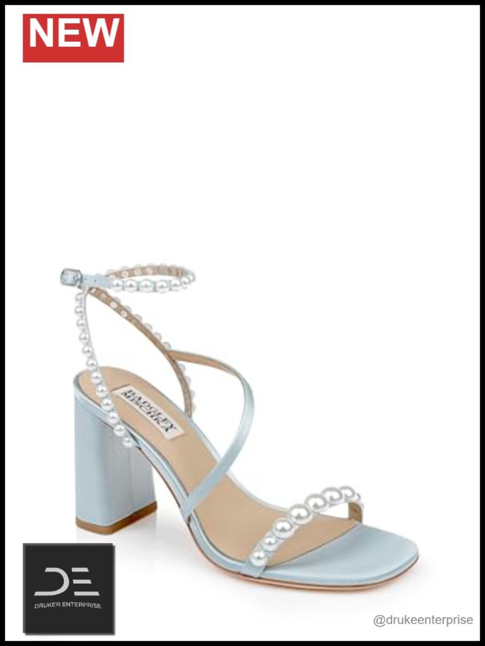 Badgley Mischka Jordyn Women's Heeled Sandals Silk Upper Block Heel Ankle Strap